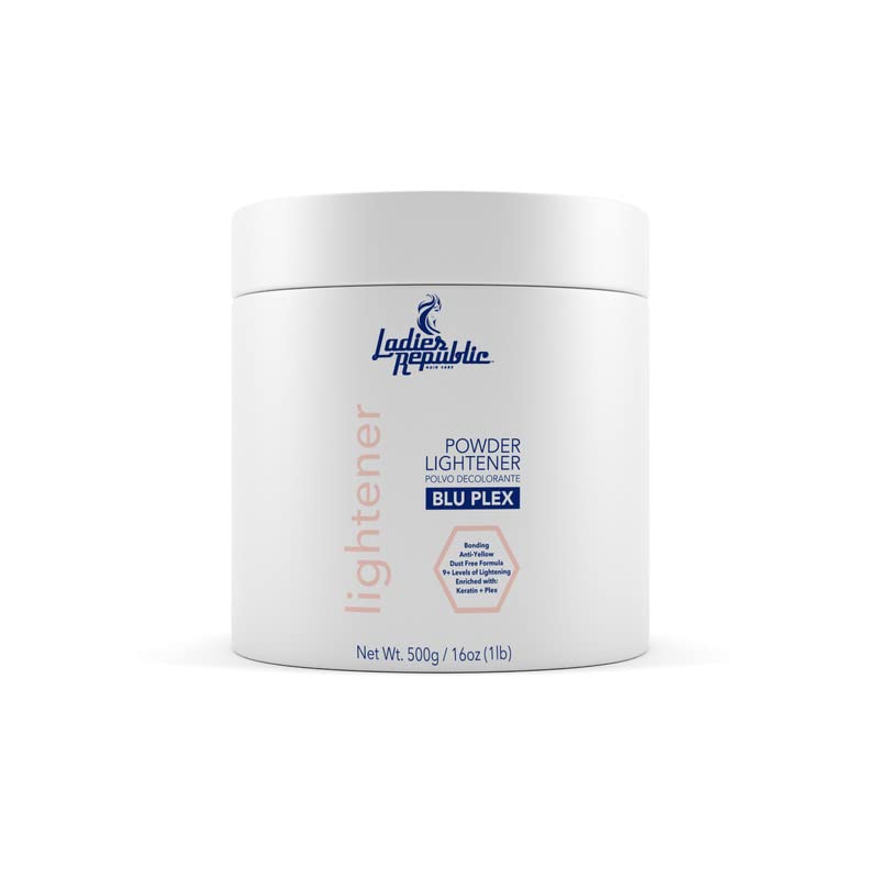 BLUPLEX Bleach Powder Lightener – Professional Hair Treatment Formula 9+ Levels of Lightening – Enriched with Plex, Hydrolyzed Keratin, and Betaine – 16oz